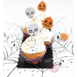 Moules En Papier*SCRAPCOOKING 24 Caissettes Cupcake + 24 Cake Toppers Halloween