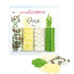 Décoration Comestible*SCRAPCOOKING 4 Décors en Sucre Dino Mix 61 g