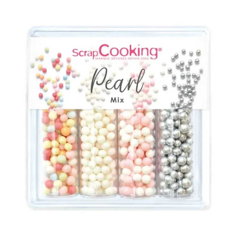 Décoration Comestible*SCRAPCOOKING 4 Décors en Sucre Pearl Mix 56 g
