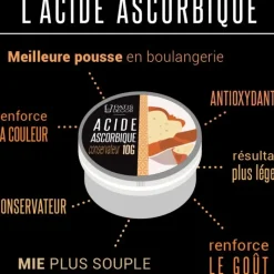 Additifs Alimentaires*PATISDECOR Acide Ascorbique 10 g Patisdécor