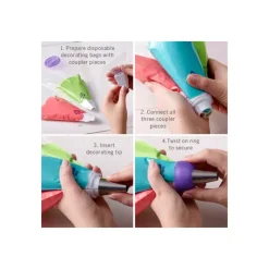 Douilles Pâtisserie*WILTON Adaptateur 3 couleurs ColorSwirl