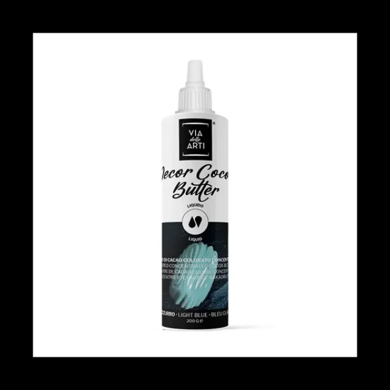 Colorants Alimentaires*CUISINEADDICT Beurre de Cacao Coloré Bleu Clair 200 g Via delle Arti