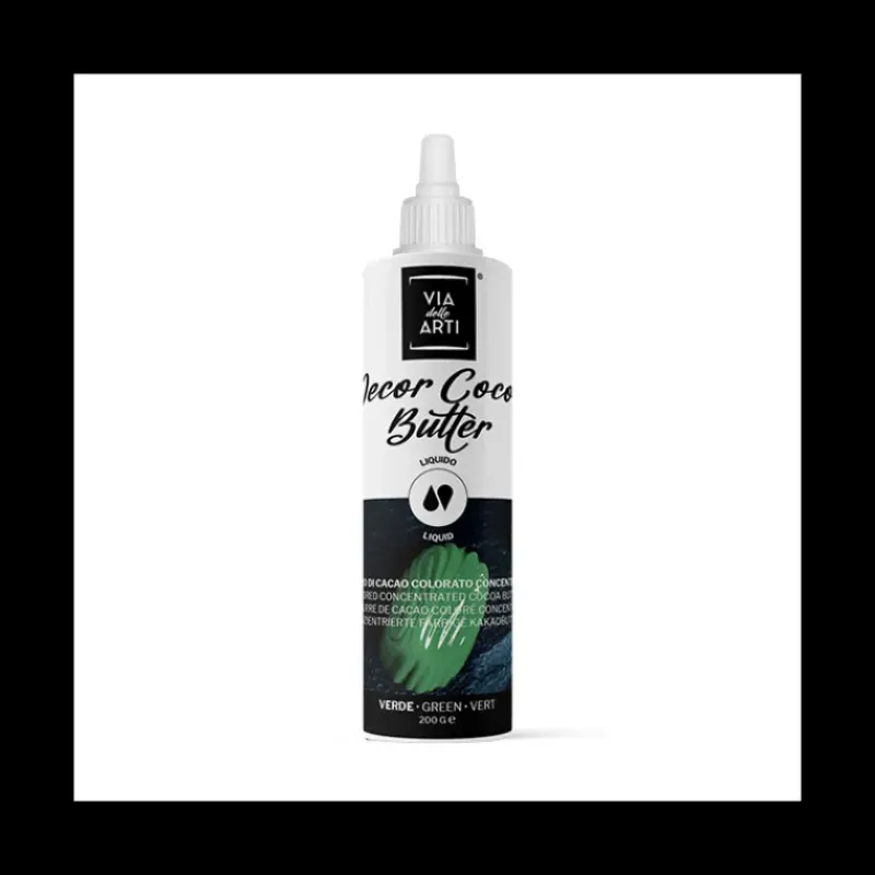 Colorants Alimentaires*CUISINEADDICT Beurre de Cacao Coloré Vert 200 g Via delle Arti