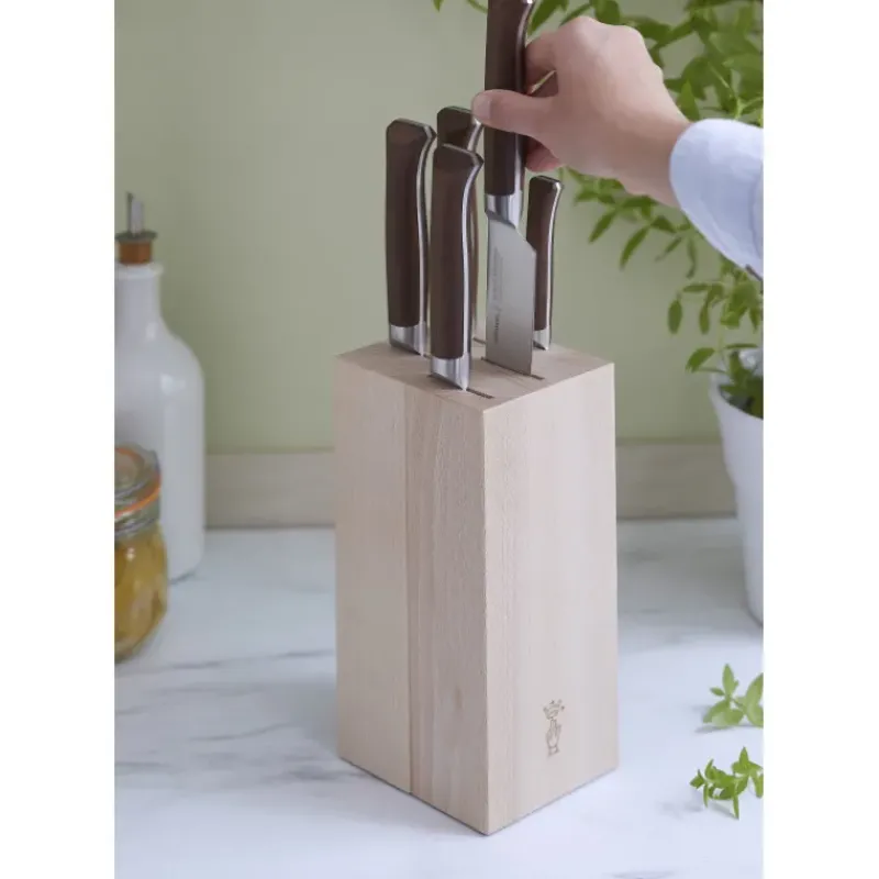 Blocs Et Portes Couteaux*OPINEL Bloc à Couteaux Hêtre pour 5 Couteaux