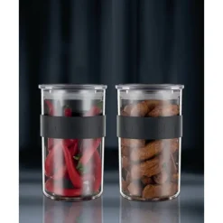 Conservation*BODUM Bocal Plastique 1 L avec Couvercle (x2) PRESSO