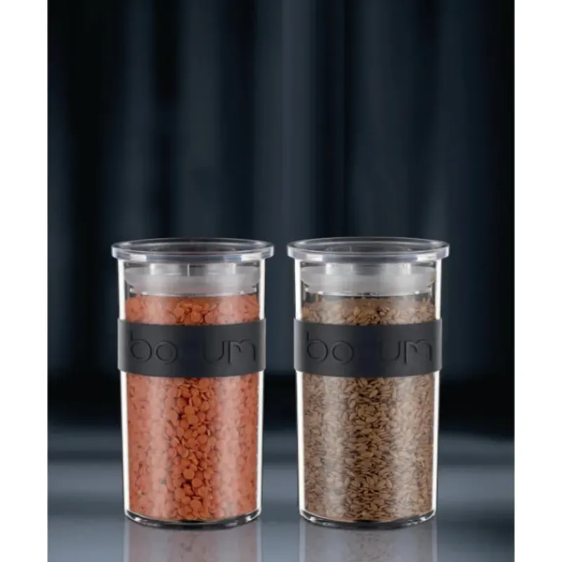 Conservation*BODUM Bocal Plastique 250 ml avec Couvercle (x4) PRESSO