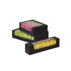 Emballage Alimentaire*CUISINEADDICT Boîte 16 Macarons avec Fenêtre 17,5 cm