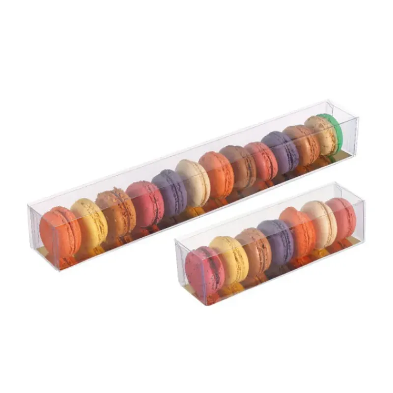 Emballage Alimentaire*MALLARD FERRIERE Boîte 9 Macarons Transparente Fond Or 24 cm