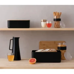 Conservation*BODUM Boîte à Pain 29 x 19 cm x H 11 cm Noir BISTRO