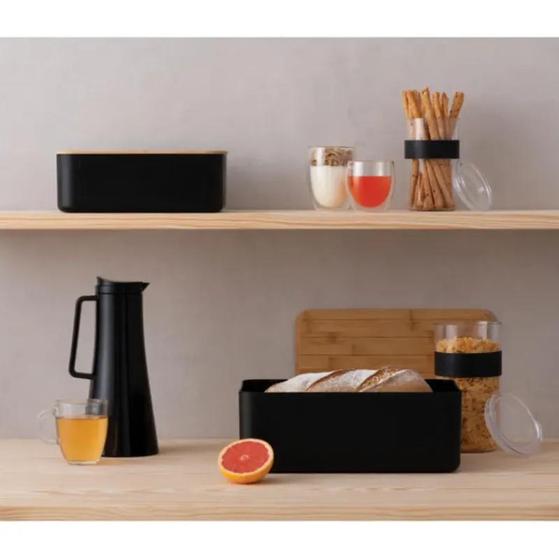 Conservation*BODUM Boîte à Pain 29 x 19 cm x H 11 cm Noir BISTRO