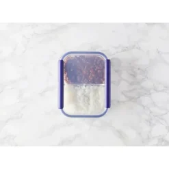 Conservation*MASTRAD Boîte de Conservation Connectée avec Compartiments 1,45 L Bleu Stor'eat