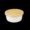 Plat De Cuisson|Conservation*PEBBLY Boîte de Conservation en Verre et Bambou Rond 620 ml