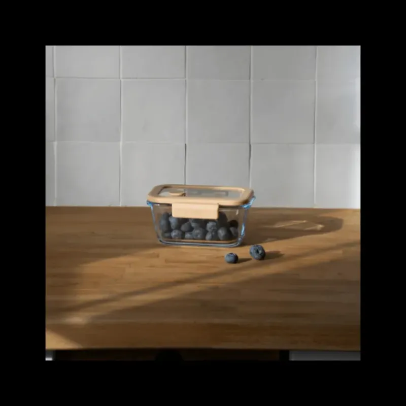 Conservation*PEBBLY Boîte de Conservation en Verre Sous-Vide 460 ml