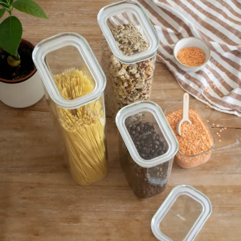 Conservation*PEBBLY Boîte de Conservation en Verre Rectangulaire 2,6 L