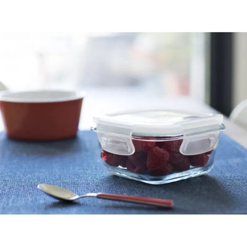 Plat De Cuisson|Conservation*PEBBLY Boîte de Conservation en Verre Carré 320 ml