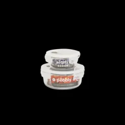 Plat De Cuisson|Conservation*PEBBLY Boîte de Conservation en Verre Rond 950 ml
