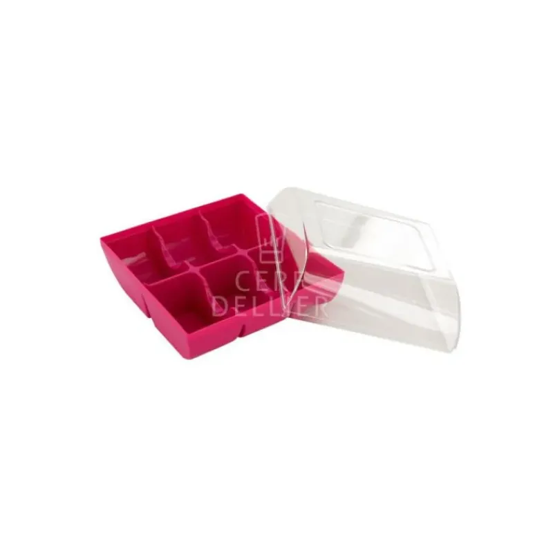 Emballage Alimentaire*GATODECO Boîte Fuchsia pour 6 Macarons Gatodéco