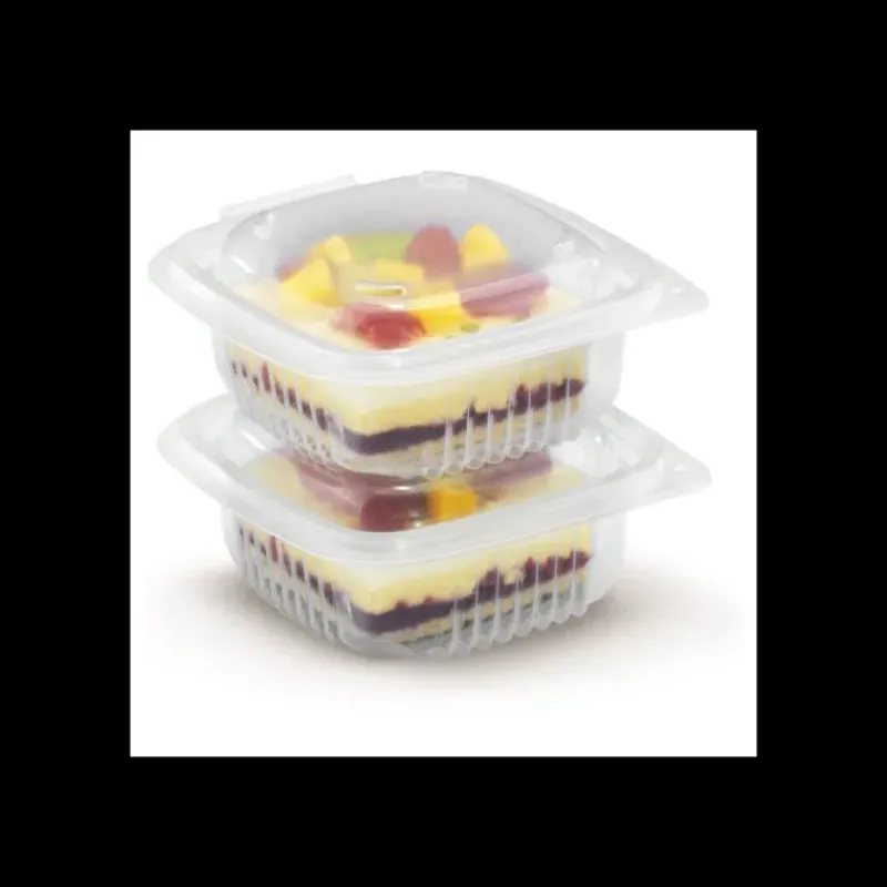 Conservation*CUISINEADDICT Boîte Plastique avec Couvercle 375 ml 12,3 x 11,4 cm x H 6,6 cm (x50) Ondipack