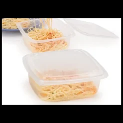 Conservation*CUISINEADDICT Boîte Plastique avec Couvercle 500 ml 14,2 x 12,3 cm x H 8,8 cm (x50) Ondipack