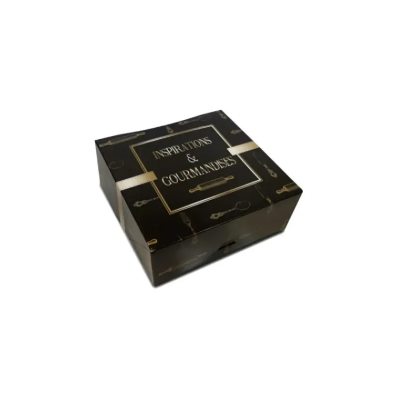 Emballage Alimentaire*CUISINEADDICT Boîte pâtissière Inspirations et Gourmandises - 29 x H 5 cm - (x50)