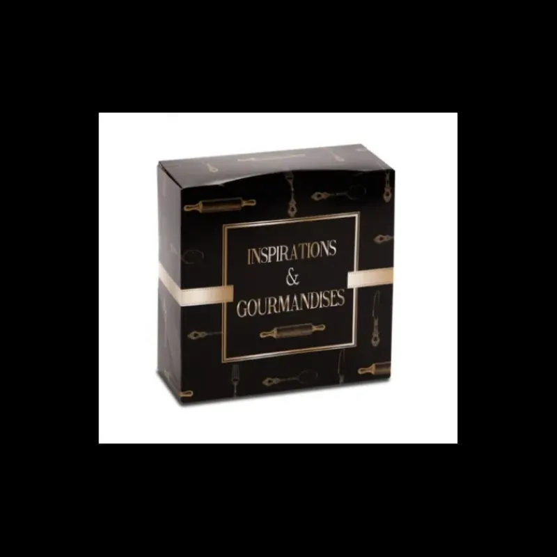 Emballage Alimentaire*CUISINEADDICT Boîte pâtissière Inspirations et Gourmandises - 20 x H 5 cm - (x50)
