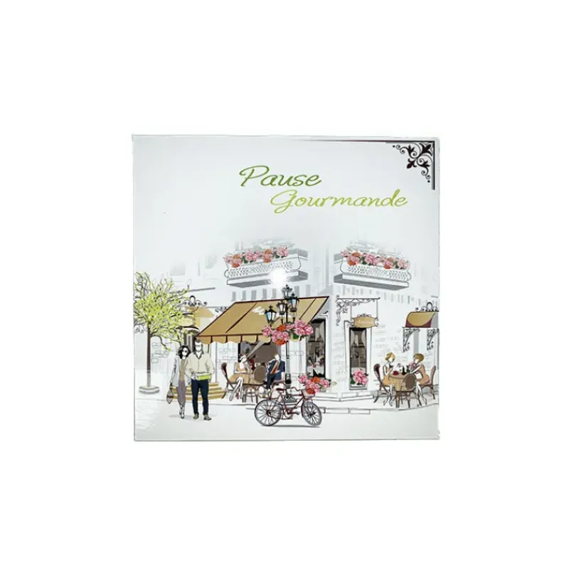 Emballage Alimentaire*CUISINEADDICT Boîte pâtissière Pause Gourmande - 18 x H 5 cm - (x50)