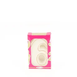 Décoration Gâteau*CUISINEADDICT Bougie anniversaire chiffre 6 blanche avec filet doré