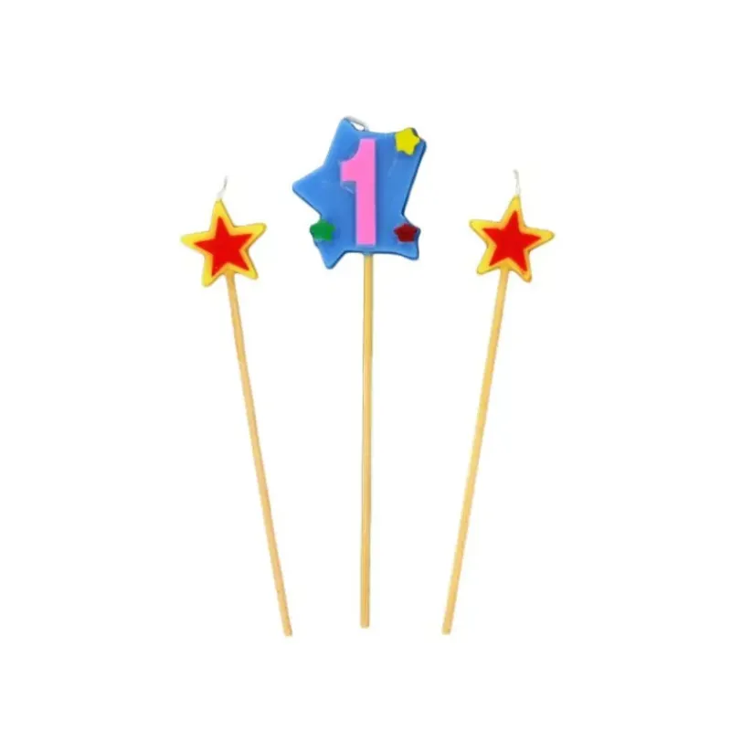 Décoration Gâteau*GATODECO Bougie Chiffre 1 avec 2 bougies étoiles Gatodéco