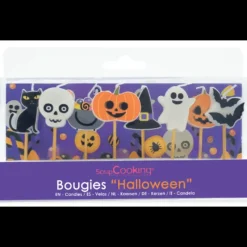 Décoration Gâteau*SCRAPCOOKING Bougie Halloween x8