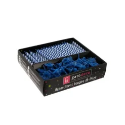 Décoration Gâteau*GATODECO Bougies Bleues avec Supports (x125) Gatodéco