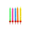 Décoration Gâteau*GATODECO Bougies Multicolores à Etoiles Blanches (x10) Gatodéco