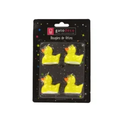 Décoration Gâteau*GATODECO Bougies Petits Canards (x4) Gatodéco