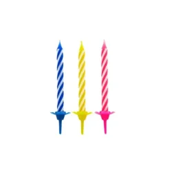 Décoration Gâteau*GATODECO Bougies Torsadées Fines Assorties (x12) Gatodéco