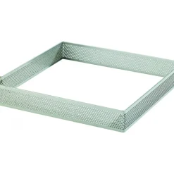 Cercle À Patisserie*MALLARD FERRIERE Cadre à Tarte Carré Inox Perforé 22 cm H.2 cm