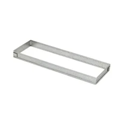 Cercle À Patisserie*MALLARD FERRIERE Cadre à Tarte Rectangle Inox Perforé 30x11 cm H.2 cm