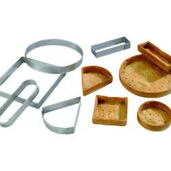 Cercle À Patisserie*MALLARD FERRIERE Cadre à Tarte Rectangle Inox Perforé 12x4 cm H.2 cm