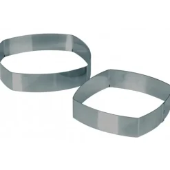 Cercle À Patisserie*MALLARD FERRIERE Cadre Pâtisserie Carré Bombé Inox 20 cm x H 4.5 cm Mallard Ferrière