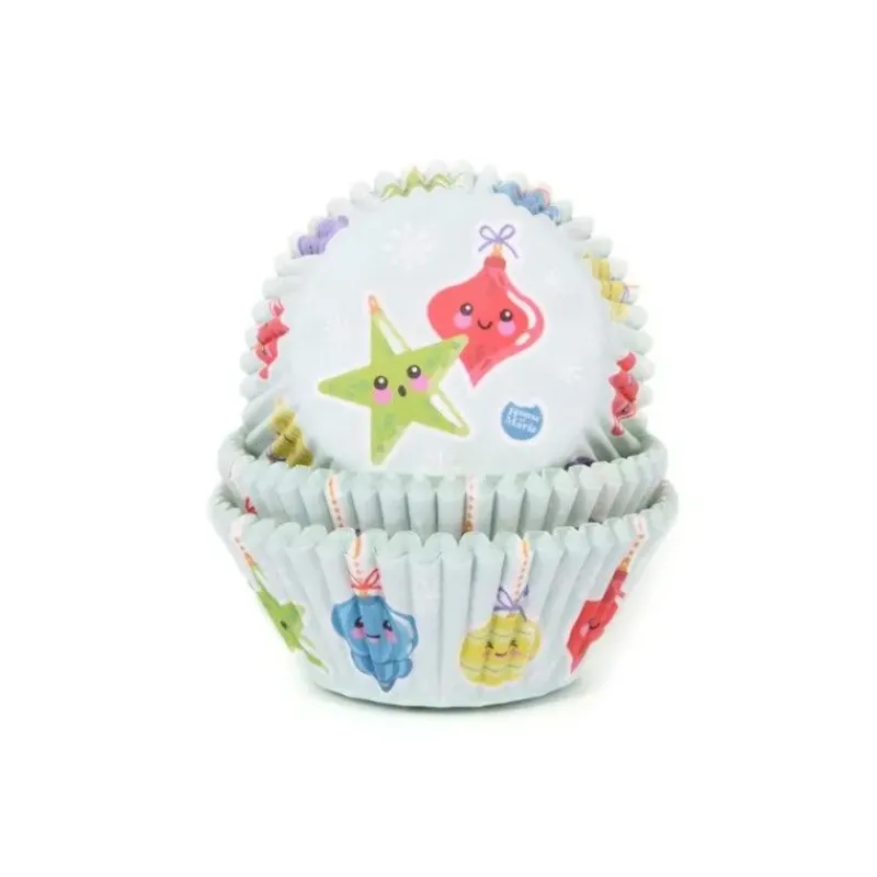 Moules En Papier*HOUSE OF MARIE Caissette Cupcake Boules de Noël (x50)