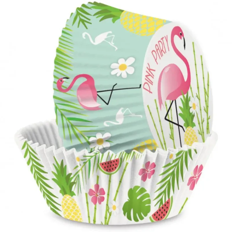 Moules En Papier*SCRAPCOOKING Caissette Cupcakes Flamant Rose (x36)