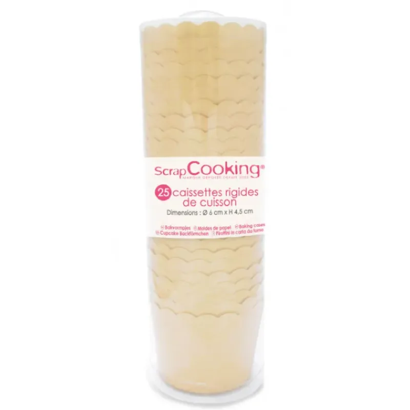Moules En Papier*SCRAPCOOKING Caissette rigide de cuisson kraft (x25)