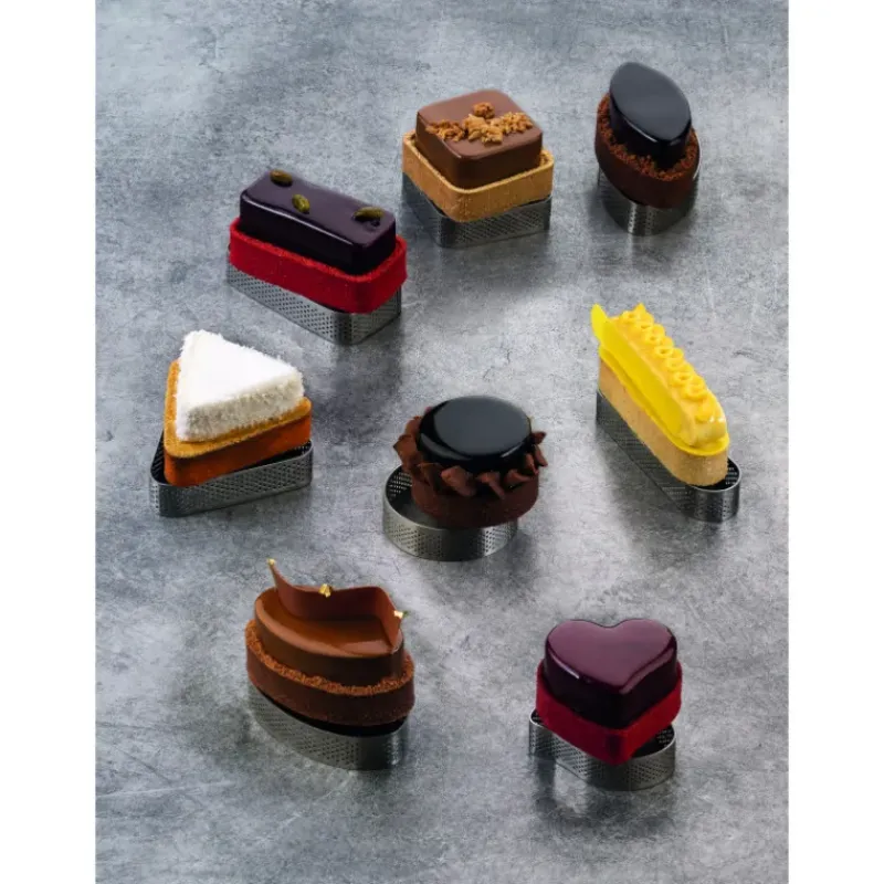 Cercle À Patisserie*PAVONI Cercle à Tarte Inox Triangle 7,5 x 6,5 cm x H 2 cm