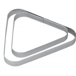 Cercle À Patisserie*PAVONI Cercle à Tarte Triangle Inox Micro-perforé 22 x 20 cm x H 2 cm
