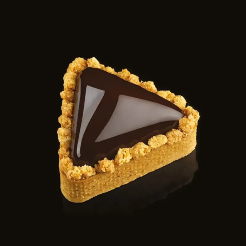 Cercle À Patisserie*PAVONI Cercle à Tarte Triangle Inox Micro-perforé 8,5 x 7,5 cm x H 2 cm