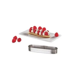 Cercle À Patisserie*DE BUYER Cercle perforé forme Oblong 14,5 x 3,5 cm de L'école Valrhona par