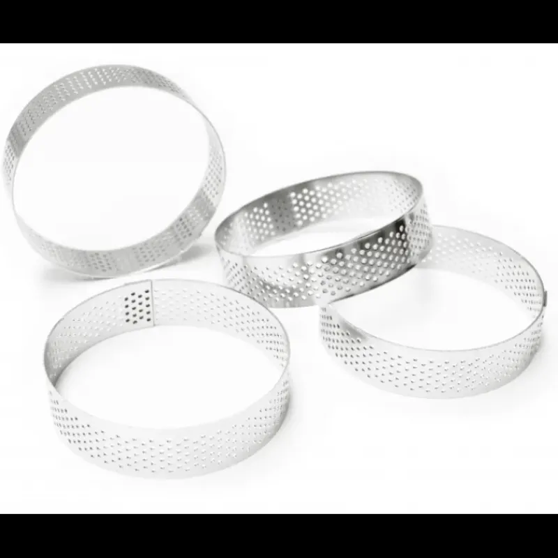 Cercle À Patisserie*SCRAPCOOKING Cercles à Tarte Individuels Perforés Ronds 8 cm (x4)