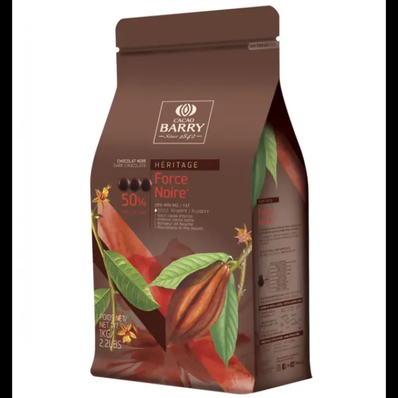 Chocolat De Couverture*BARRY Chocolat Force Noire 50% pistoles 1 kg