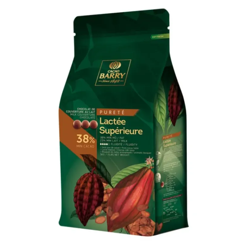 Chocolat De Couverture*BARRY Chocolat Lactée Supérieure 38,2% pistoles 5 kg