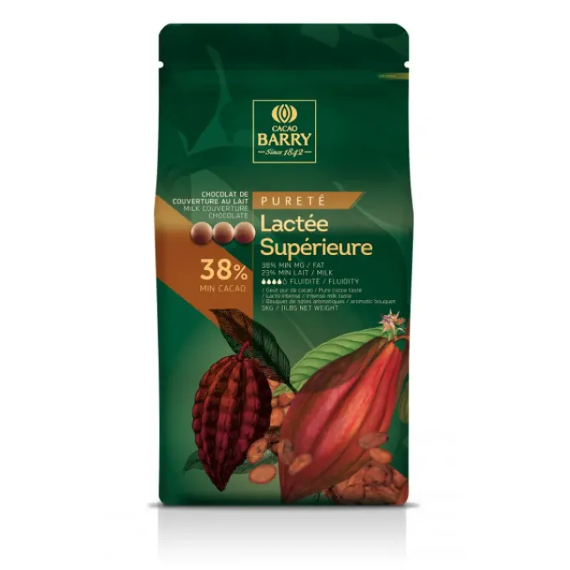 Chocolat De Couverture*BARRY Chocolat Lactée Supérieure 38,2% pistoles 5 kg