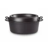 Cocotte En Fonte*LE CREUSET Cocotte Doufeu Ovale en Fonte 32 cm Noir Mat