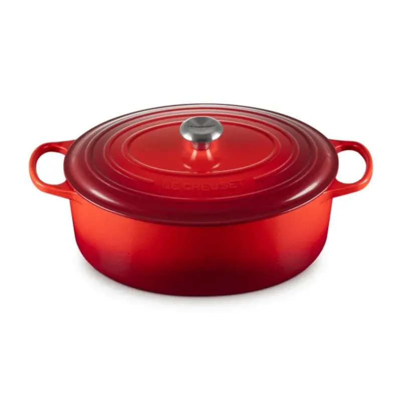 Cocotte En Fonte*LE CREUSET Cocotte en Fonte Ovale 35 cm Cerise Signature
